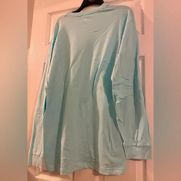 PINK Victoria's Secret Light Blue Long Sleeve Tee - Picture 2 of 3